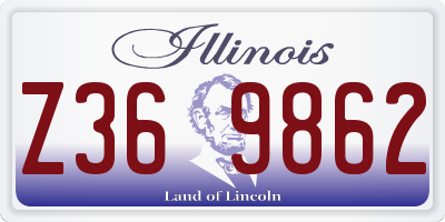 IL license plate Z369862