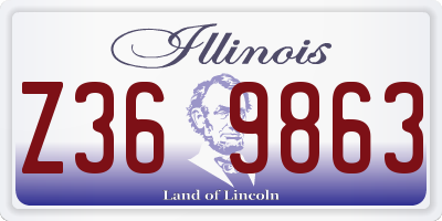 IL license plate Z369863
