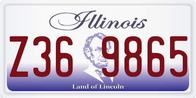 IL license plate Z369865