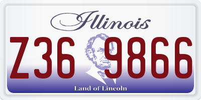 IL license plate Z369866
