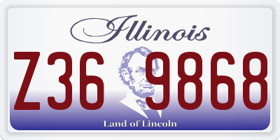IL license plate Z369868