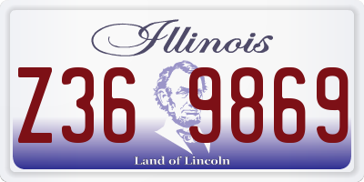 IL license plate Z369869