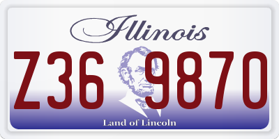 IL license plate Z369870