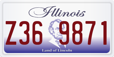 IL license plate Z369871