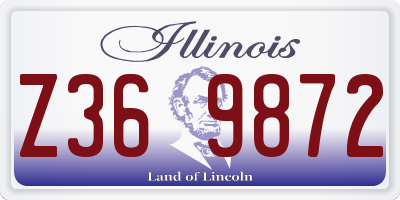 IL license plate Z369872