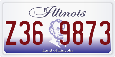 IL license plate Z369873