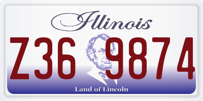 IL license plate Z369874
