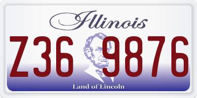 IL license plate Z369876