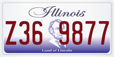IL license plate Z369877
