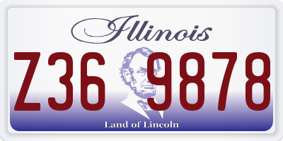 IL license plate Z369878