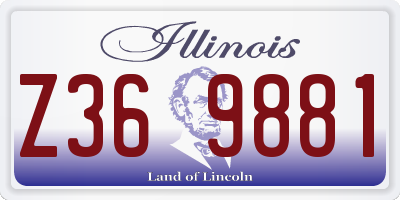 IL license plate Z369881
