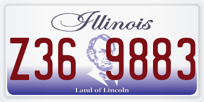 IL license plate Z369883