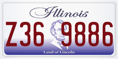 IL license plate Z369886