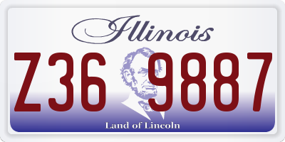 IL license plate Z369887