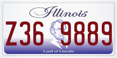 IL license plate Z369889