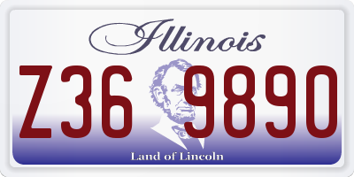 IL license plate Z369890
