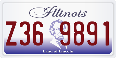 IL license plate Z369891
