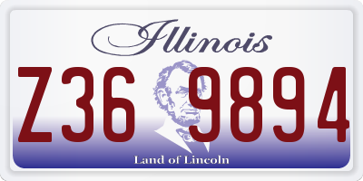 IL license plate Z369894
