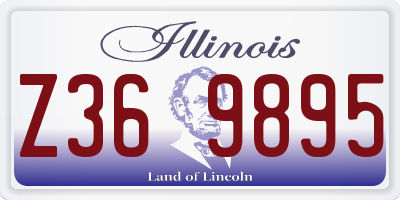 IL license plate Z369895
