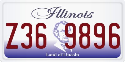 IL license plate Z369896