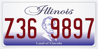 IL license plate Z369897