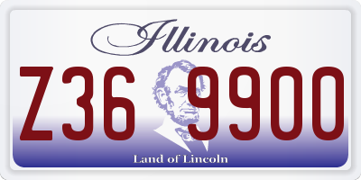 IL license plate Z369900