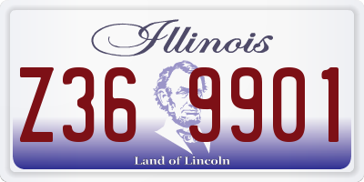IL license plate Z369901