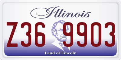IL license plate Z369903