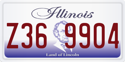 IL license plate Z369904