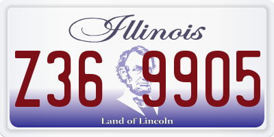 IL license plate Z369905