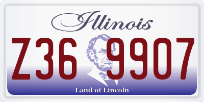 IL license plate Z369907