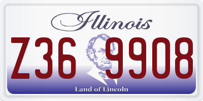 IL license plate Z369908