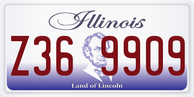 IL license plate Z369909