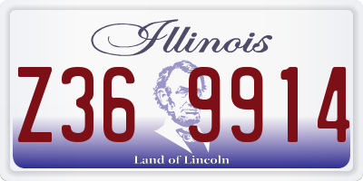 IL license plate Z369914