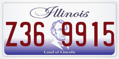 IL license plate Z369915