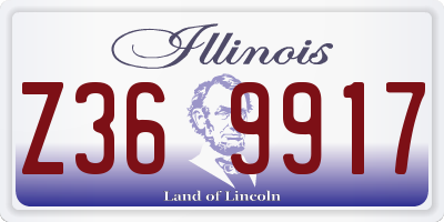 IL license plate Z369917