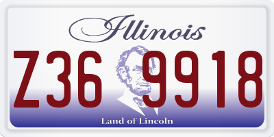 IL license plate Z369918