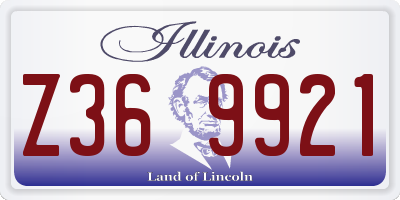 IL license plate Z369921