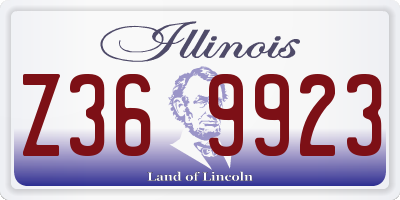 IL license plate Z369923