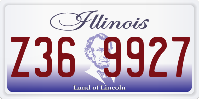 IL license plate Z369927