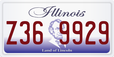 IL license plate Z369929