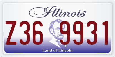 IL license plate Z369931