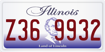 IL license plate Z369932
