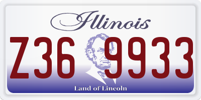 IL license plate Z369933