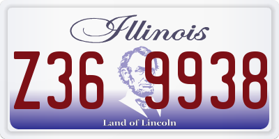 IL license plate Z369938