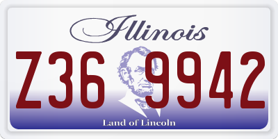 IL license plate Z369942