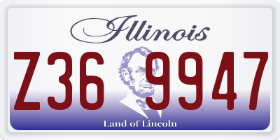 IL license plate Z369947