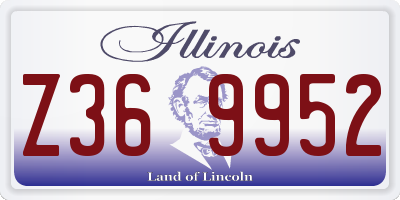 IL license plate Z369952
