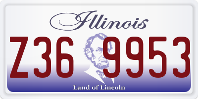 IL license plate Z369953