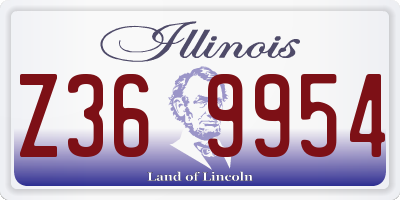 IL license plate Z369954